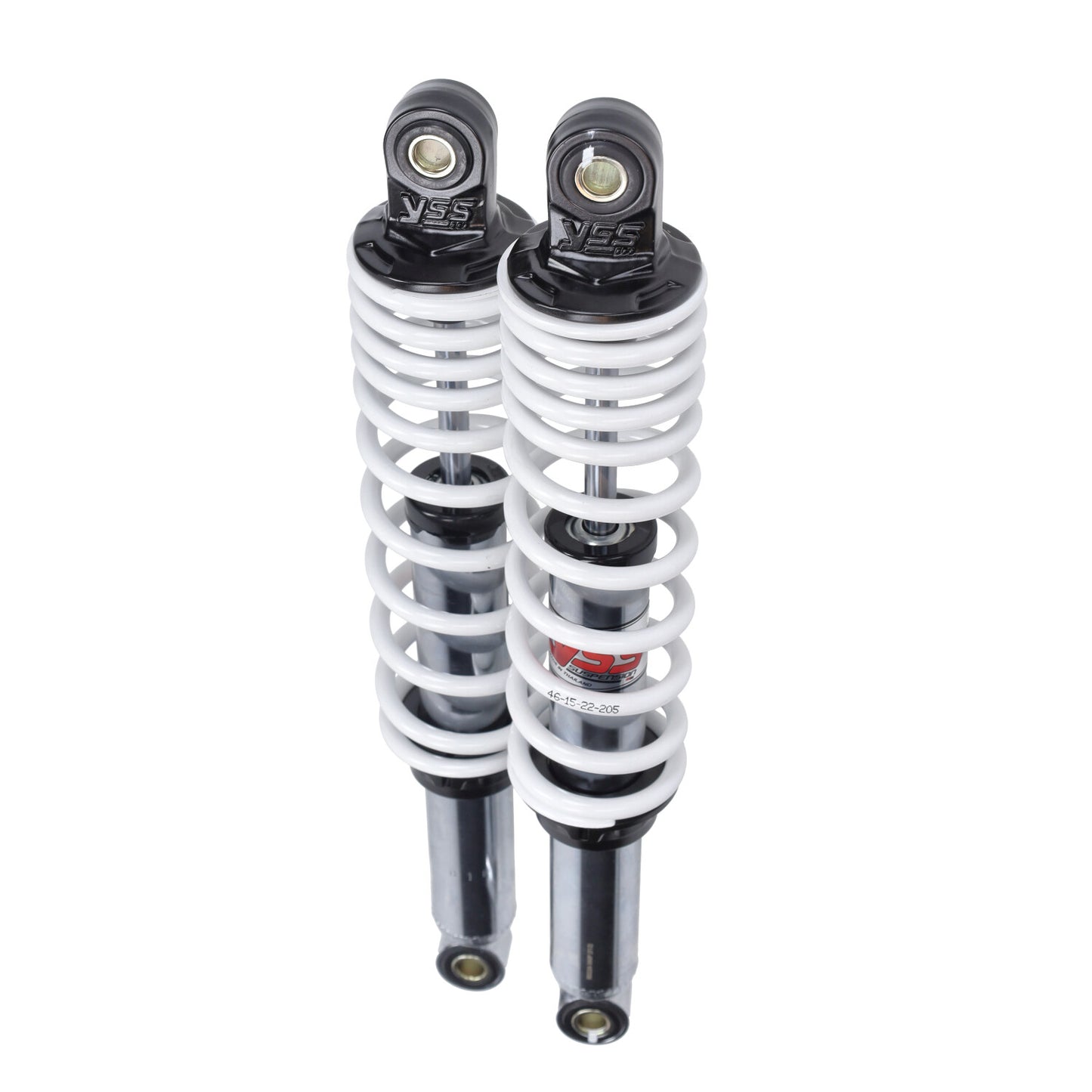 Stoßdämpfer Set YSS weiß/chrom 360mm